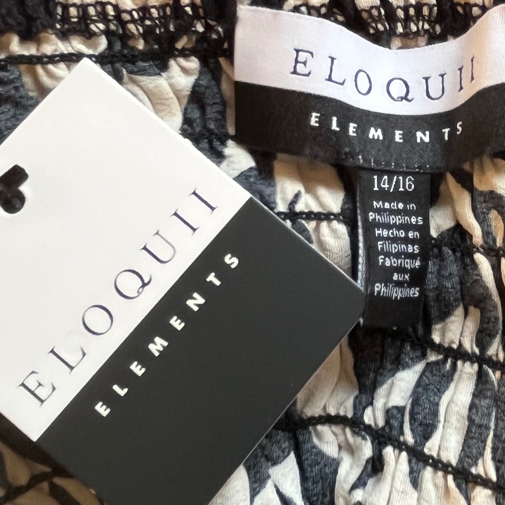Eloquii Black Cream Zebra Print Off Shoulder Blouse Size 14/16 NWT - Picture 5 of 8